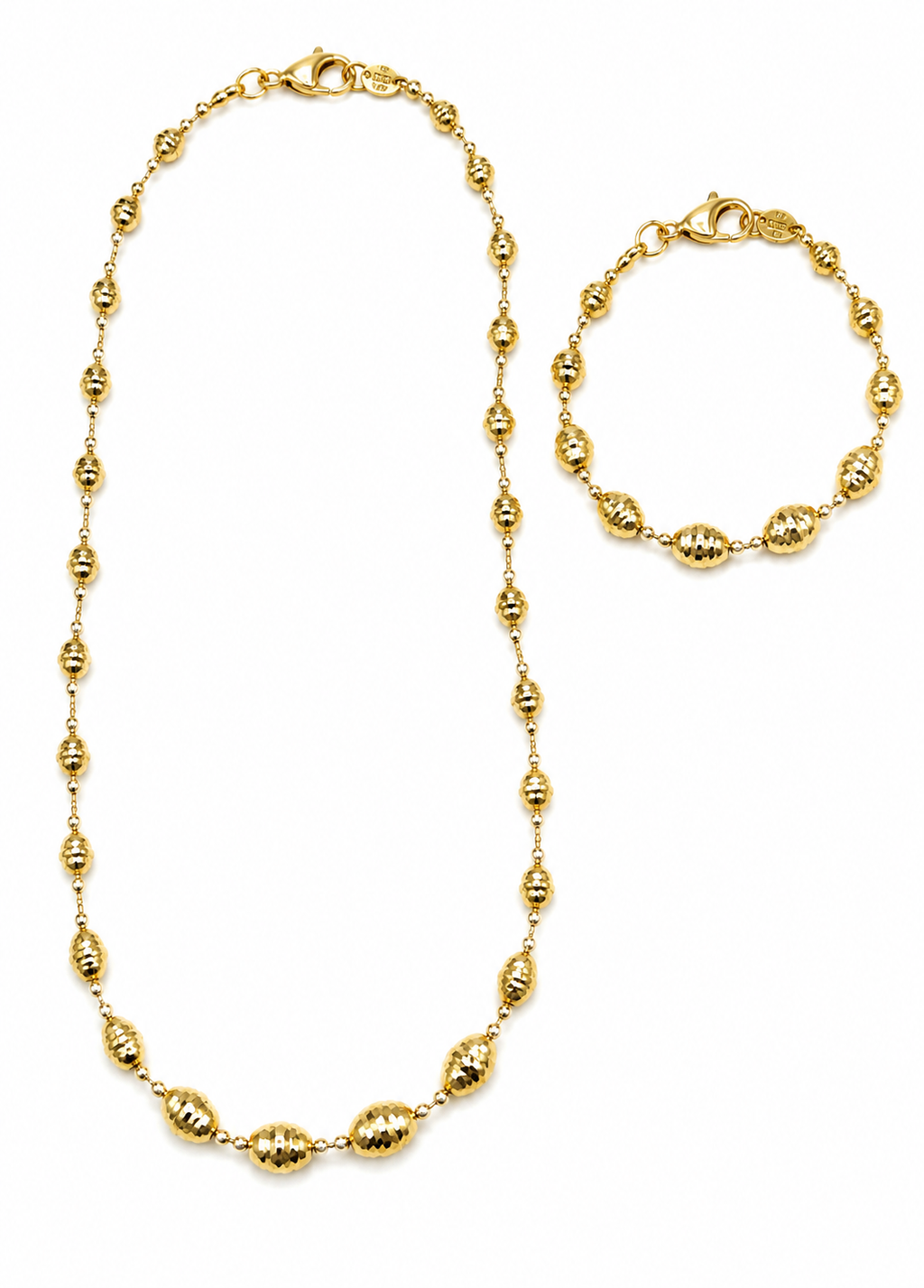 Conjunto de oro collar y pulsera