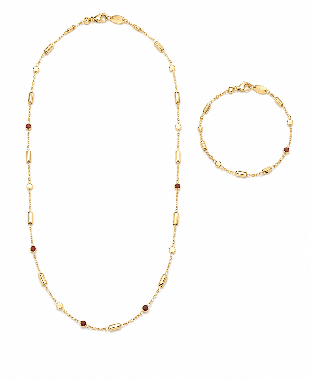 Conjunto de oro collar y pulsera