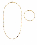 Conjunto de oro collar y pulsera
