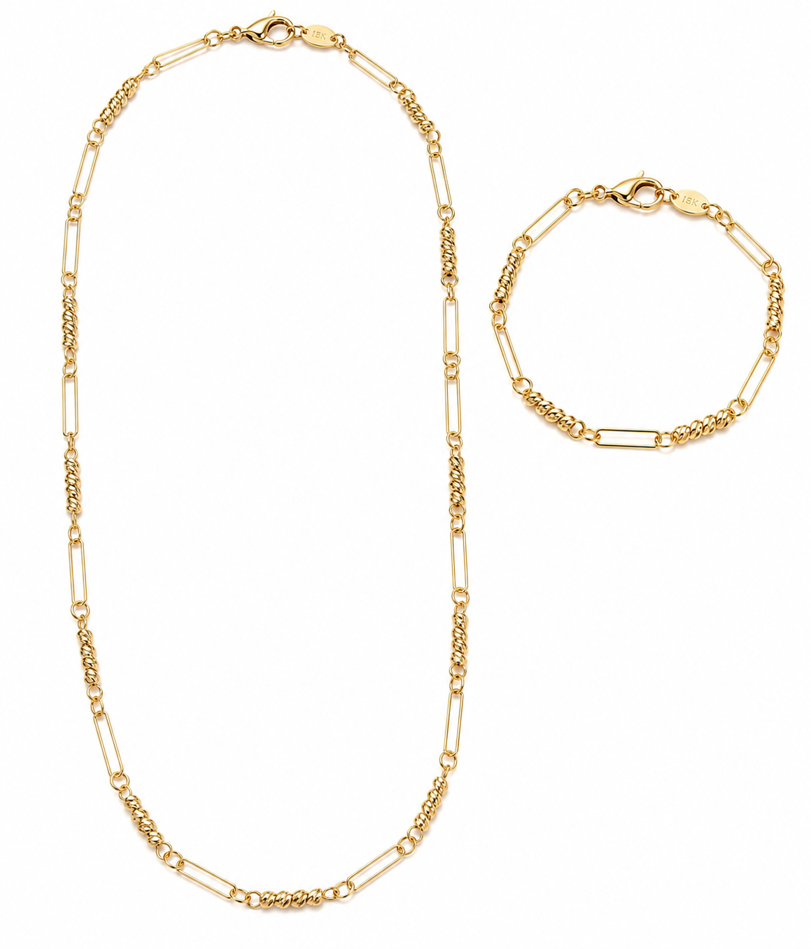 Conjunto de oro collar y pulsera
