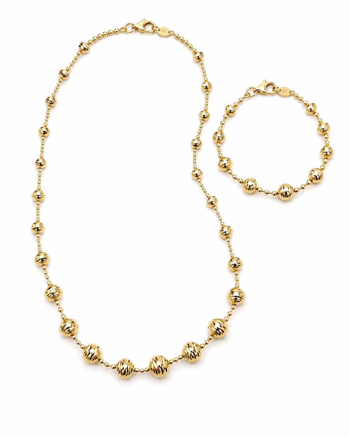 Conjunto de oro collar y pulsera